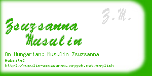 zsuzsanna musulin business card